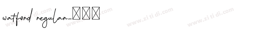 watford regular字体转换